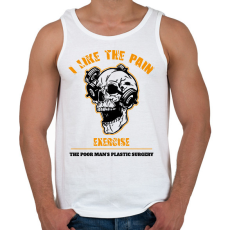 PRINTFASHION I like the pain - Férfi atléta - Fehér