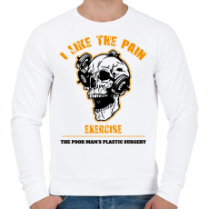 PRINTFASHION I like the pain - Férfi pulóver - Fehér
