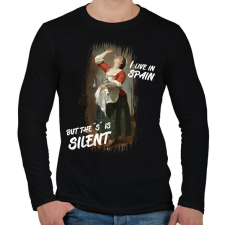 PRINTFASHION I live in Spain... but - Férfi hosszú ujjú póló - Fekete férfi póló