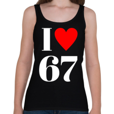 PRINTFASHION I LOVE 67 - Női atléta - Fekete női trikó