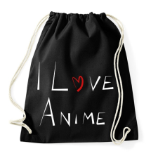 PRINTFASHION I love anime - Sportzsák, Tornazsák - Fekete tornazsák
