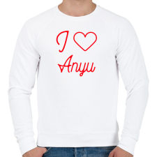 PRINTFASHION I love Anyu - Férfi pulóver - Fehér férfi pulóver, kardigán