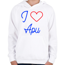 PRINTFASHION I love Apu - Gyerek kapucnis pulóver - Fehér