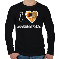 PRINTFASHION I love aranygaluska - Férfi hosszú ujjú póló - Fekete