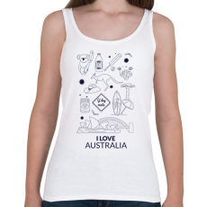 PRINTFASHION I LOVE AUSTRALIA - Női atléta - Fehér