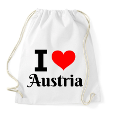 PRINTFASHION I love Austria - Sportzsák, Tornazsák - Fehér tornazsák