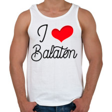PRINTFASHION I love Balaton - Férfi atléta - Fehér atléta, trikó