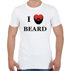 PRINTFASHION I love beard - Férfi póló - Fehér