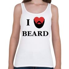 PRINTFASHION I love beard - Női atléta - Fehér női trikó