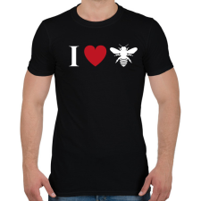 PRINTFASHION I love Bee - Férfi póló - Fekete férfi pulóver, kardigán