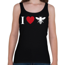 PRINTFASHION I love Bee - Női atléta - Fekete női trikó
