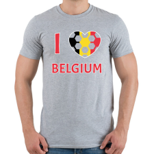 PRINTFASHION I love Belgium - Férfi póló - Sport szürke férfi póló
