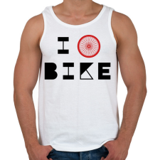 PRINTFASHION I love bike (black) - Férfi atléta - Fehér atléta, trikó