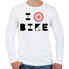 PRINTFASHION I love bike (black) - Férfi hosszú ujjú póló - Fehér férfi póló