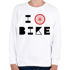 PRINTFASHION I love bike (black) - Gyerek pulóver - Fehér gyerek pulóver, kardigán