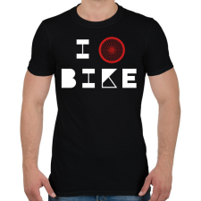 PRINTFASHION I love bike (white) - Férfi póló - Fekete férfi póló