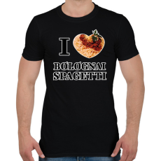 PRINTFASHION I love Bolognai spagetti - Férfi póló - Fekete