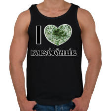 PRINTFASHION I love Borsófőzelék - Férfi atléta - Fekete atléta, trikó