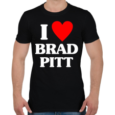 PRINTFASHION I love brad pitt - Férfi póló - Fekete férfi póló