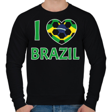 PRINTFASHION I love Brazil - Férfi pulóver - Fekete