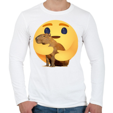 PRINTFASHION I love capybara - Férfi hosszú ujjú póló - Fehér férfi póló