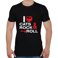 PRINTFASHION i_love_cats - Férfi póló - Fekete férfi póló