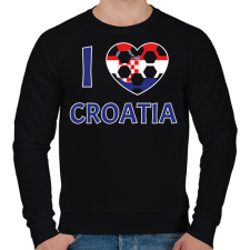 PRINTFASHION I love Croatia - Férfi pulóver - Fekete férfi pulóver, kardigán