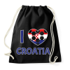 PRINTFASHION I love Croatia - Sportzsák, Tornazsák - Fekete