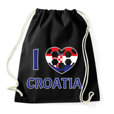 PRINTFASHION I love Croatia - Sportzsák, Tornazsák - Fekete tornazsák