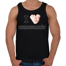 PRINTFASHION I love Csirkefarhát - Férfi atléta - Fekete