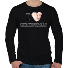 PRINTFASHION I love Csirkefarhát - Férfi hosszú ujjú póló - Fekete