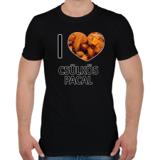 PRINTFASHION I love Csülkös pacal - Férfi póló - Fekete férfi póló