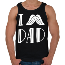 PRINTFASHION I Love Dad - Férfi atléta - Fekete atléta, trikó