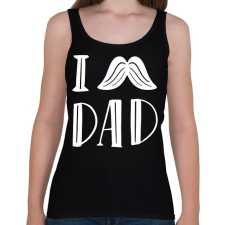 PRINTFASHION I Love Dad - Női atléta - Fekete női trikó
