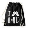 PRINTFASHION I Love Dad - Sportzsák, Tornazsák - Fekete