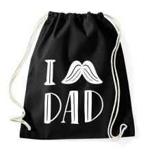 PRINTFASHION I Love Dad - Sportzsák, Tornazsák - Fekete tornazsák