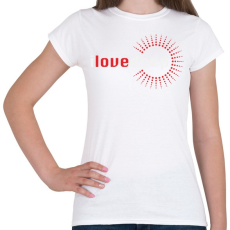 PRINTFASHION i-love-deep-white-red - Női póló - Fehér