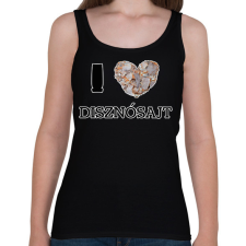 PRINTFASHION I love disznósajt - Női atléta - Fekete női trikó