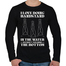 PRINTFASHION I love doing handstand - Férfi hosszú ujjú póló - Fekete férfi póló