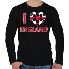 PRINTFASHION I love England - Férfi hosszú ujjú póló - Fekete