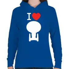 PRINTFASHION I love enterprise  - Női kapucnis pulóver - Királykék női pulóver, kardigán