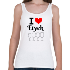 PRINTFASHION I love Etyek - Női atléta - Fehér