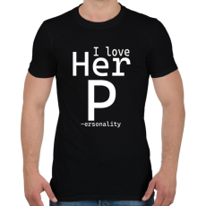 PRINTFASHION I love - férfi - Férfi póló - Fekete