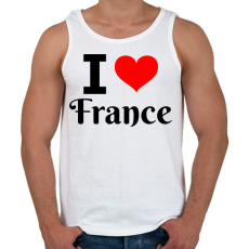 PRINTFASHION I love France - Férfi atléta - Fehér