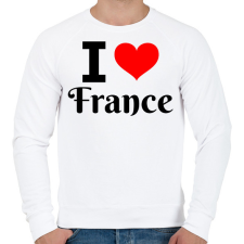 PRINTFASHION I love France - Férfi pulóver - Fehér férfi pulóver, kardigán