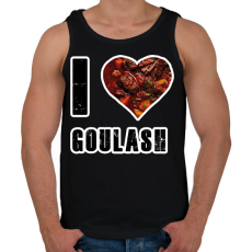 PRINTFASHION I Love Goulash - Férfi atléta - Fekete