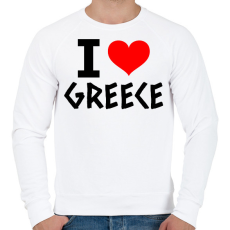 PRINTFASHION I love Greece 2 - Férfi pulóver - Fehér
