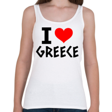 PRINTFASHION I love Greece 2 - Női atléta - Fehér női trikó