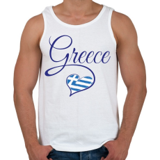 PRINTFASHION I love greece - Férfi atléta - Fehér
