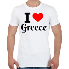 PRINTFASHION I love Greece - Férfi póló - Fehér férfi póló